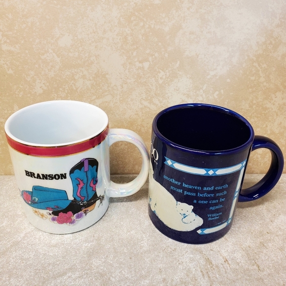 ☕🎸🧸 Set of 2 coffee cups MO & KY - Picture 1 of 9